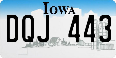 IA license plate DQJ443