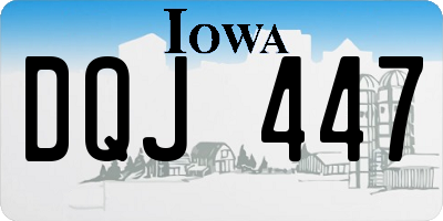 IA license plate DQJ447