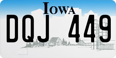 IA license plate DQJ449