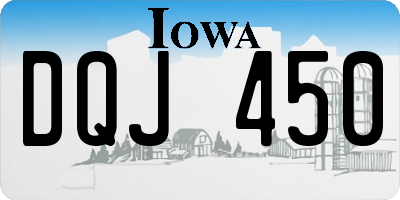 IA license plate DQJ450