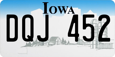 IA license plate DQJ452
