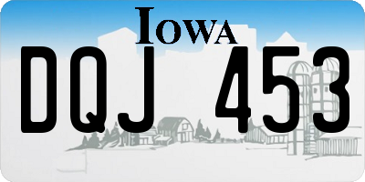 IA license plate DQJ453