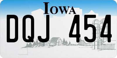 IA license plate DQJ454