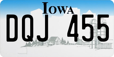 IA license plate DQJ455