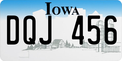 IA license plate DQJ456