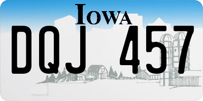 IA license plate DQJ457