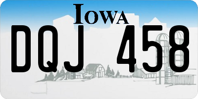IA license plate DQJ458