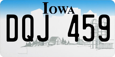 IA license plate DQJ459