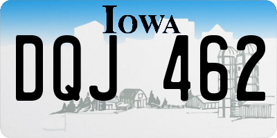 IA license plate DQJ462