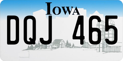 IA license plate DQJ465