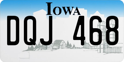 IA license plate DQJ468