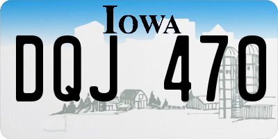 IA license plate DQJ470