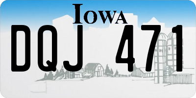 IA license plate DQJ471