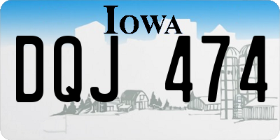 IA license plate DQJ474