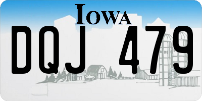 IA license plate DQJ479