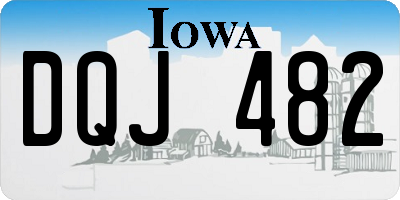 IA license plate DQJ482