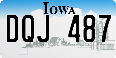 IA license plate DQJ487
