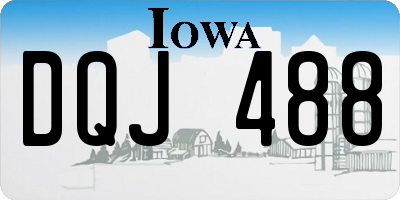 IA license plate DQJ488