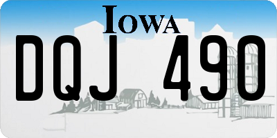 IA license plate DQJ490