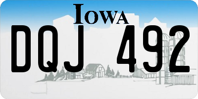 IA license plate DQJ492