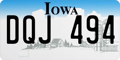 IA license plate DQJ494