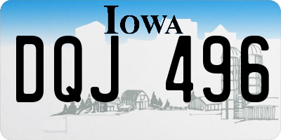 IA license plate DQJ496