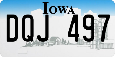 IA license plate DQJ497