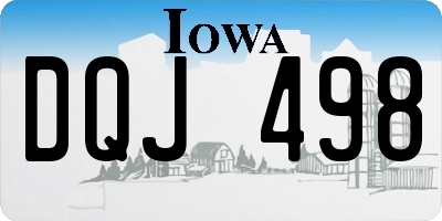 IA license plate DQJ498