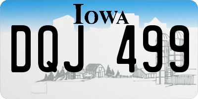 IA license plate DQJ499