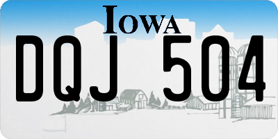 IA license plate DQJ504