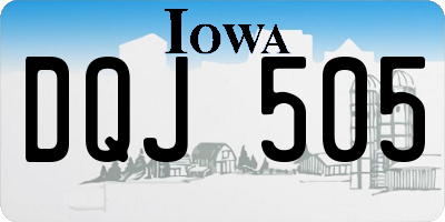 IA license plate DQJ505