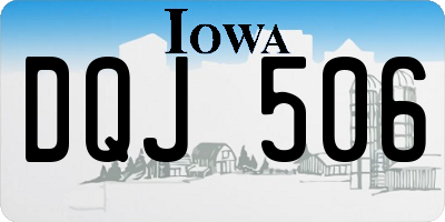 IA license plate DQJ506