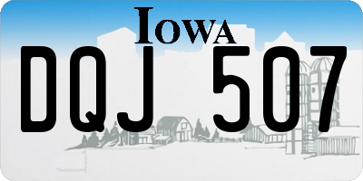 IA license plate DQJ507