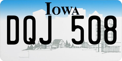 IA license plate DQJ508