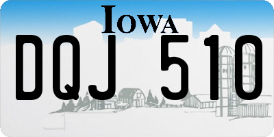 IA license plate DQJ510