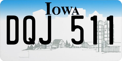 IA license plate DQJ511