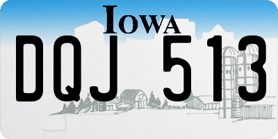 IA license plate DQJ513