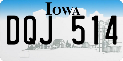 IA license plate DQJ514