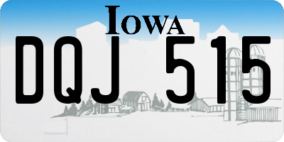 IA license plate DQJ515