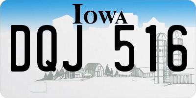 IA license plate DQJ516