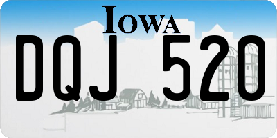 IA license plate DQJ520