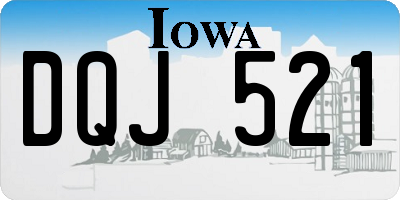 IA license plate DQJ521