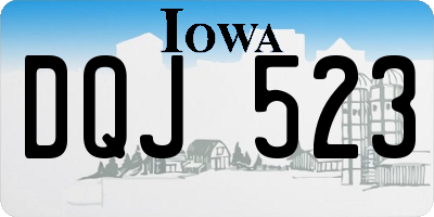 IA license plate DQJ523