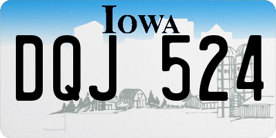 IA license plate DQJ524