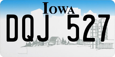 IA license plate DQJ527