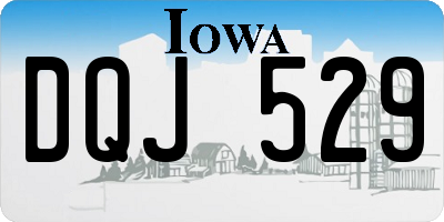 IA license plate DQJ529