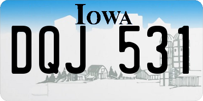 IA license plate DQJ531