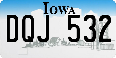 IA license plate DQJ532