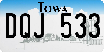 IA license plate DQJ533