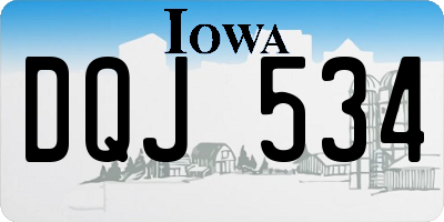 IA license plate DQJ534